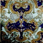 Мраморная плитка Akros The Original Merope TSS Bianco Carrara Blu Gold 40x40