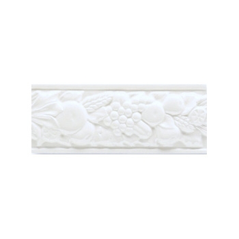 Бордюр Ceramiche Grazia Boiserie Robbiana Bianco Craquele 8x20