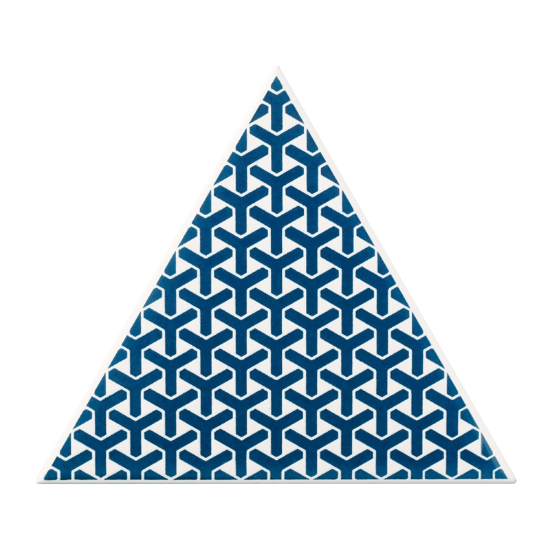 Керамическая плитка Petracers Triangolo Ypsilon Blu Su Bianco 17x17