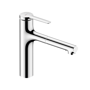 Hansgrohe Zesis M33 Смеситель для кухни 163 мм, выдвижной излив, 2 реж., хром