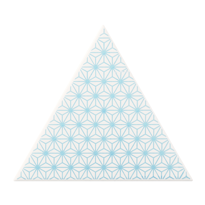 Керамическая плитка Petracers Triangolo Stella Azzurro Su Bianco 17x17