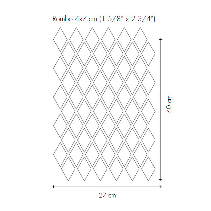 Керамогранит Etruria Design XXS Rombo Su Rete Cobalto 27x40