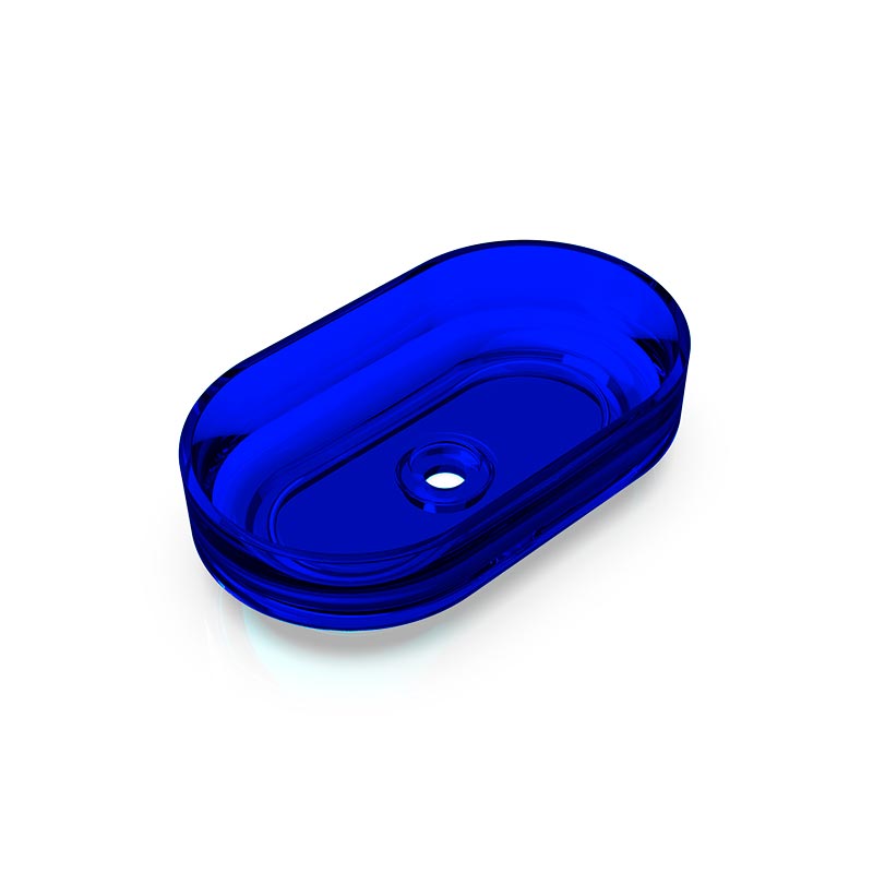 Knief 70203XXX Ellipse Shape Раковина накладная из полимерного материала 550x320x140 мм, цвет Marine blue # XXX