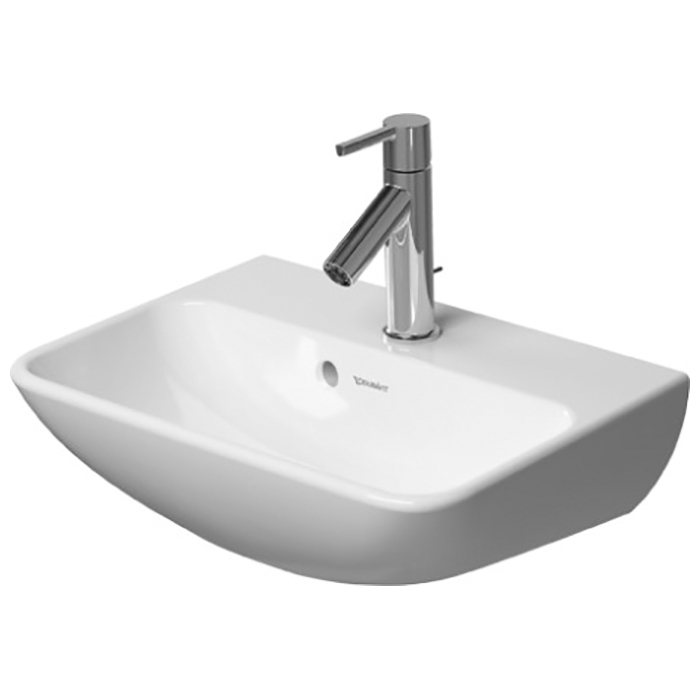 Duravit Me by Starck Раковина для рук с перел., с 1 отв. под смес., 450x320мм, цвет: Белый