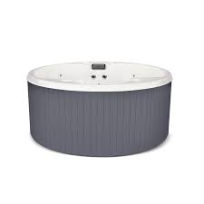 Круглый гидромассажный бассейн  Treesse SPA Male , 210x210x95h, цвет Sterling White, обрамление. Базовая комплектация. Термокрышка в комплекте. Цвет gray.