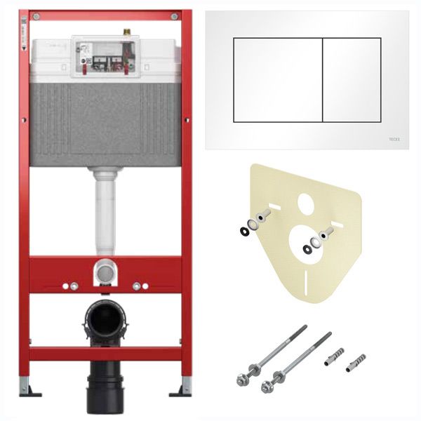 Комплект инсталляции 4 в 1 с панелью смыва ТЕСЕnow для установки подвесного унитаза (9400413)