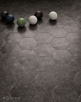 Equipe Керамогранит Coralstone Hexagon Black 29,2x25,4x0,83