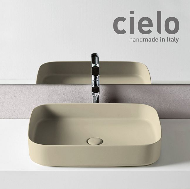 Cielo Shui Comfort Раковина 60х40xh12,5см для установки на столешницу, цвет Lino