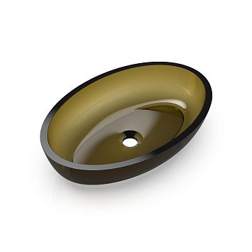 Knief 70201030 Oval Shape Раковина накладная из полимерного материала 550x370x130 мм, цвет Pyrit # 030