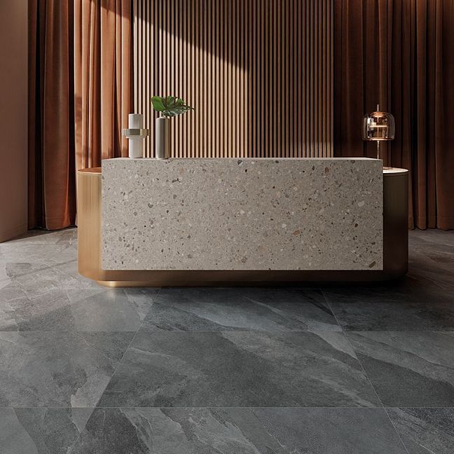 Керамогранит Keope Ceramiche Ubik Anthracite R10 119,5x119,5