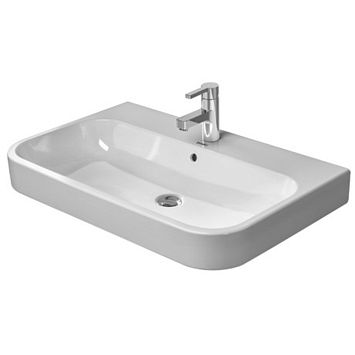 Duravit Happy D.2 Раковина  для мебели с перел., с 3 отв. под смес., вкл. заглушку для перелива, хром, 800x505мм, цвет: Белый