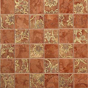 Мраморная плитка Akros Decorative Art Alfa Eridani TS Rosso Asiago Gold 30,5x30,5