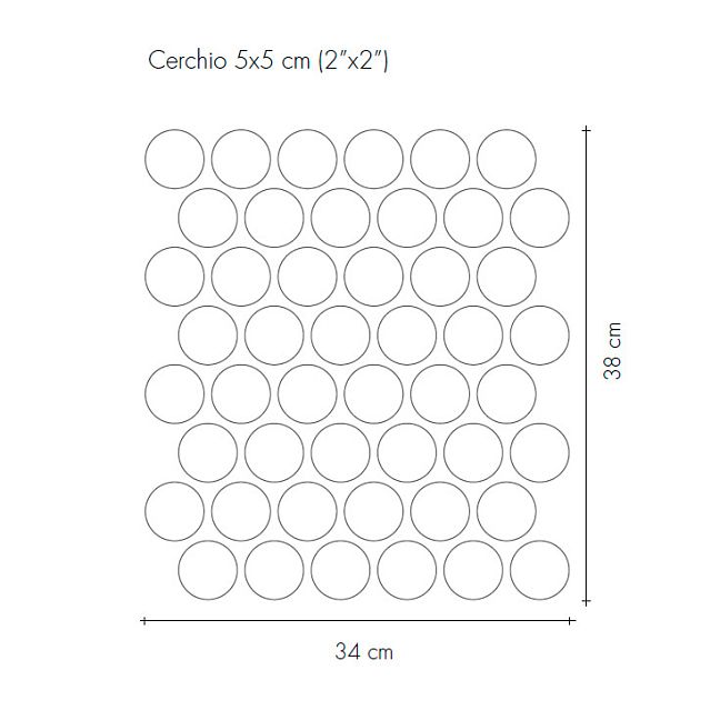 Керамогранит Etruria Design XXS Cerchio 5 Su Rete Moro 34x38