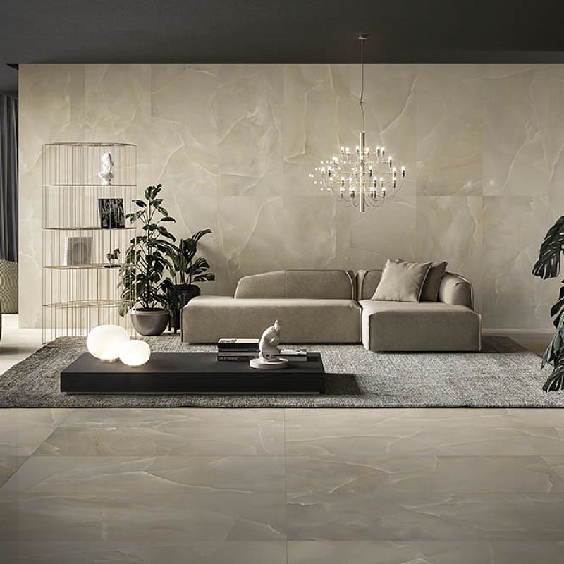 Refin Керамогранит Prestigio Onyx Beige 120x120x0,9 Lucido Rt