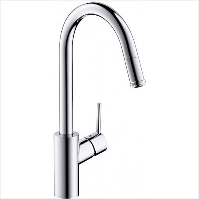 Смеситель для кухни Hansgrohe Talis M52 на 1 отв, поворотный излив: 20.9см с вытяжным душем, 1jet, h:26см, sBox, цвет: хром