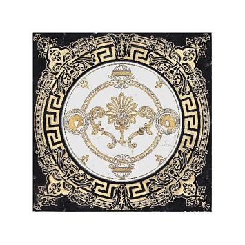 Мраморная плитка Akros Luxurius Hellenic T Biancone/Nero Marquinia Gold 40x40