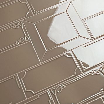 Керамическая плитка Etruria Design Art Deco Vectorframe B Deep Chestnut 1&deg; Scelta 12,5x25