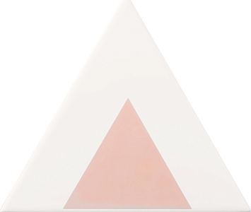 Керамическая плитка Petracers Triangolo Pallino Rosa Su Bianco 17x17