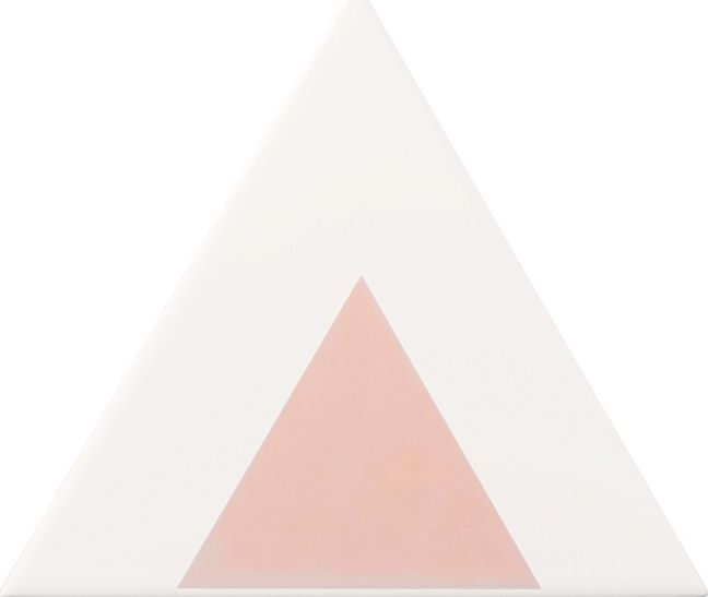 Керамическая плитка Petracers Triangolo Pallino Rosa Su Bianco 17x17