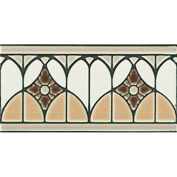 Бордюр Ceramiche Grazia Venice Bordura Fenice Caramel Craquele 10x20