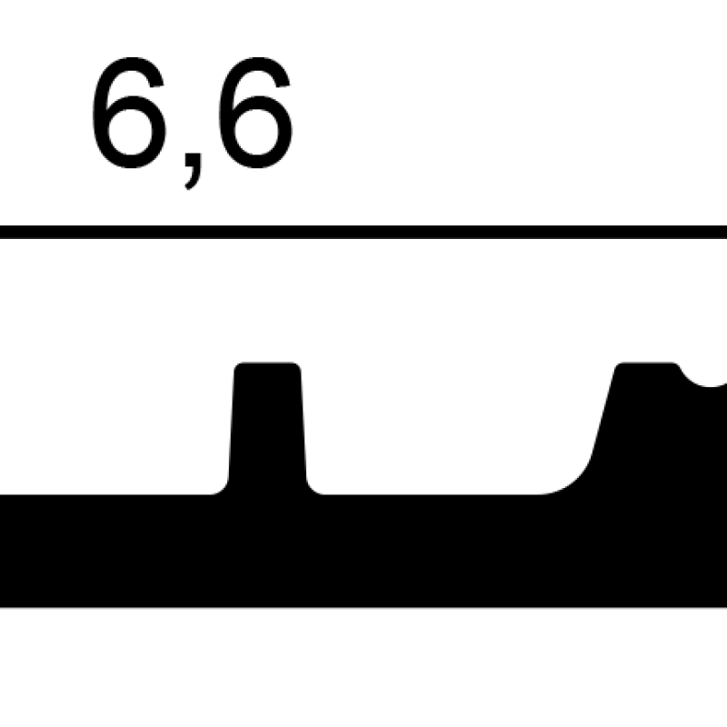 Потолочный карниз Orac Décor SX157F SQUARE гибкий полимер 200,0 x 1,3 x 6,6