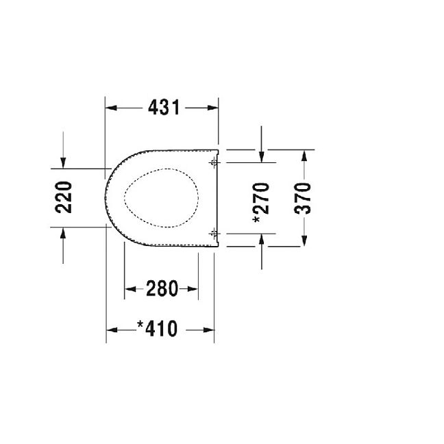 Duravit Darling New/Starck 2  Сиденье для унитаза (SoftClose), петли сталь, цвет: белый