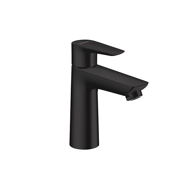 Смеситель для раковины Hansgrohe Talis E 110, на 1 отв, с донным клапаном, излив 112мм, цвет: черный матовый