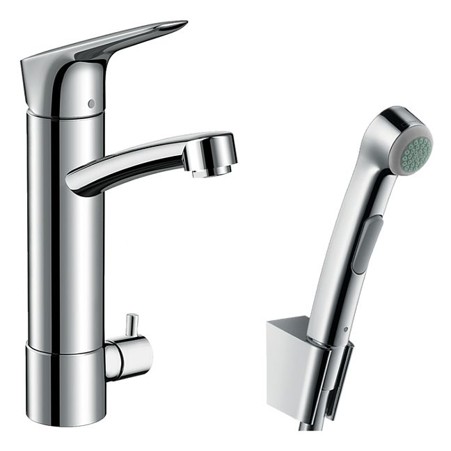 Смеситель для раковины Hansgrohe Talis на 1 отв., с ручной лейкой, цвет: хром