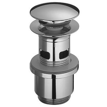 Донный клапан для раковин нажимной с керамической крышкой латунь бежевый матовый (PCS08)