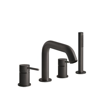 Смеситель для ванны напольный Gessi 316 , Black Metal Brusht