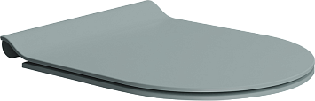 Сиденье для унитаза Norm/Pura/Kube X тонкое из термоактивных смол с антибактериальным покрытием и плавным спуском soft-close голубой матовый (MS86CSN15)