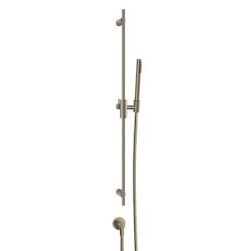 Штанга в комплекте с душевой лейкой, шлангом 1,50 м и выводом воды Gessi Habito Trame, цвет Brushed Brass PVD