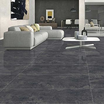 Керамогранит Art&Natura Ceramica Moderno Piuma  Black 60x120х0,9 Satin Matt