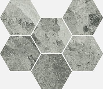 Керамогранит Italon Charme Extra Silver Mosaico Hexagon 620110000067 25x29