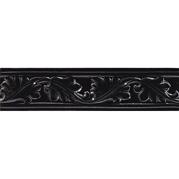 Бордюр Ceramiche Grazia Formae Foliage Ebony 6,5x26