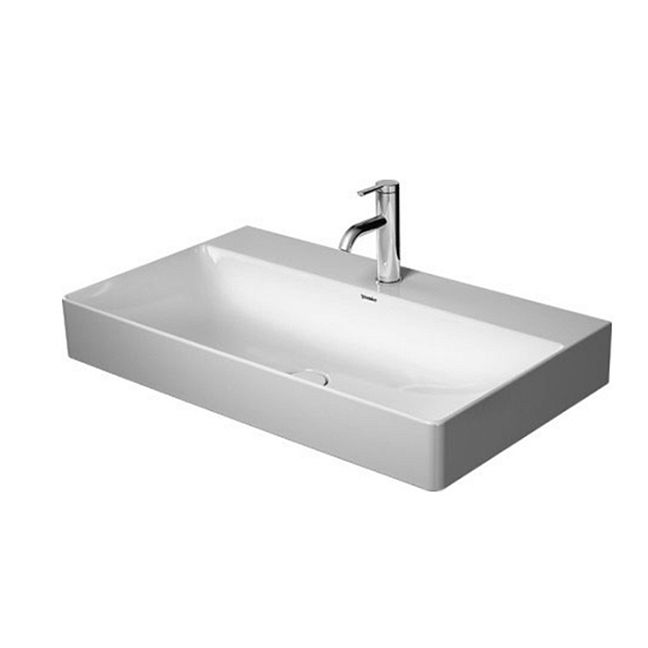 Duravit DuraSquare Раковина 800x470 мм., с 1 отверстием для смесителя, без перелива, с керамической крышкой, с креплениями, цвет: белый