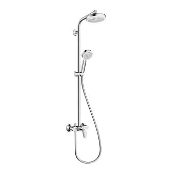 Душевая стойка Hansgrohe Crometta 160 Showerpipe с верхнем душем 180мм, ручным душем, и термостатическим смесителем, цвет: хром