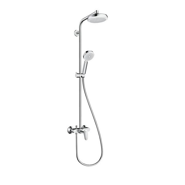 Душевая стойка Hansgrohe Crometta 160 Showerpipe с верхнем душем 180мм, ручным душем, и термостатическим смесителем, цвет: хром