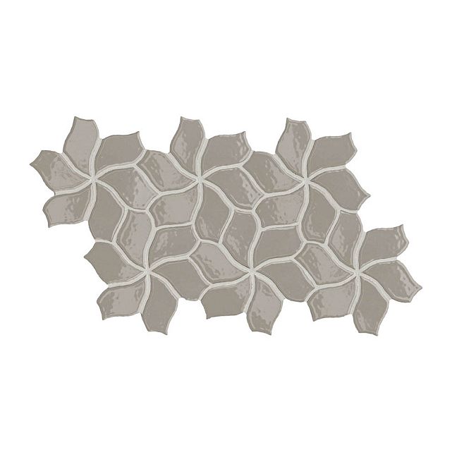 Керамогранит  Mutina Botanica 40.3х23.1см, flower, универсальный, глазурованный, цвет:grey glossy