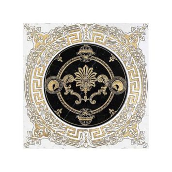Мраморная плитка Akros Luxurius Hellenic T Nero Marquinia/Biancone Gold 40x40