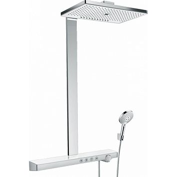 Душевая стойка Hansgrohe Rainmaker Select с термостатом, ручным и верхним душем 46х30см., цвет: хром