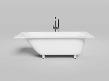 Salini Ornella Ванна  встраиваемая Kit 170х80х60 из материала Solid Surface с интегрированным сливом переливом, цвет белый матовый