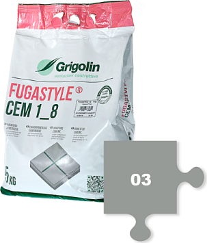 Затирка швов Fugastyle Cem 1_8 03  GRIGIO CENERE 5kg