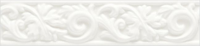 Бордюр Ceramiche Grazia Essenze Voluta Bianco Craquele 6x26