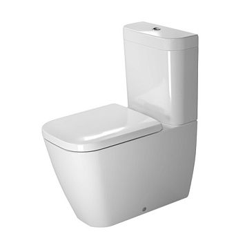 Duravit Happy D.2 Бачок с механизмом двойного смыва, хром, 6/3 л., для подключения справа или слева, 395x160мм, цвет: Белый