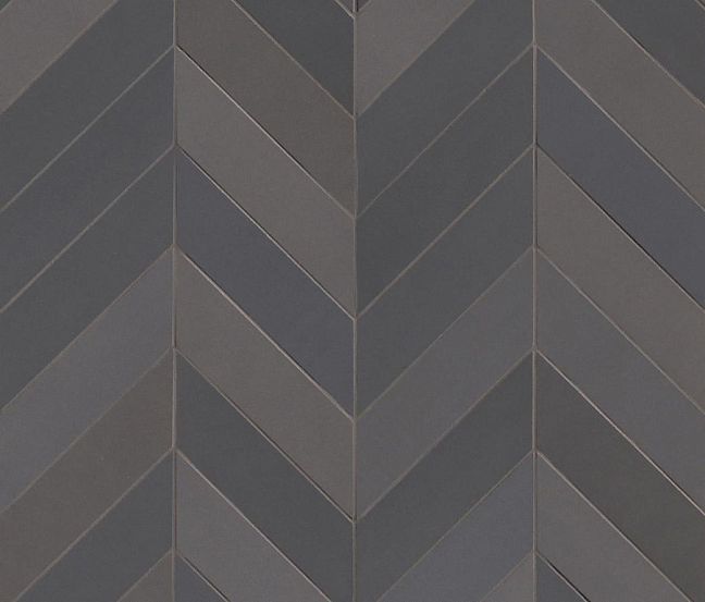 Керамогранит Mutina Mews Chevron Lead 5.5x19.6 см, графитовый