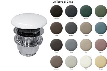 Cielo Донный клапан без перелива, с керамической накладкой, цвет Lavagna (черный матовый)