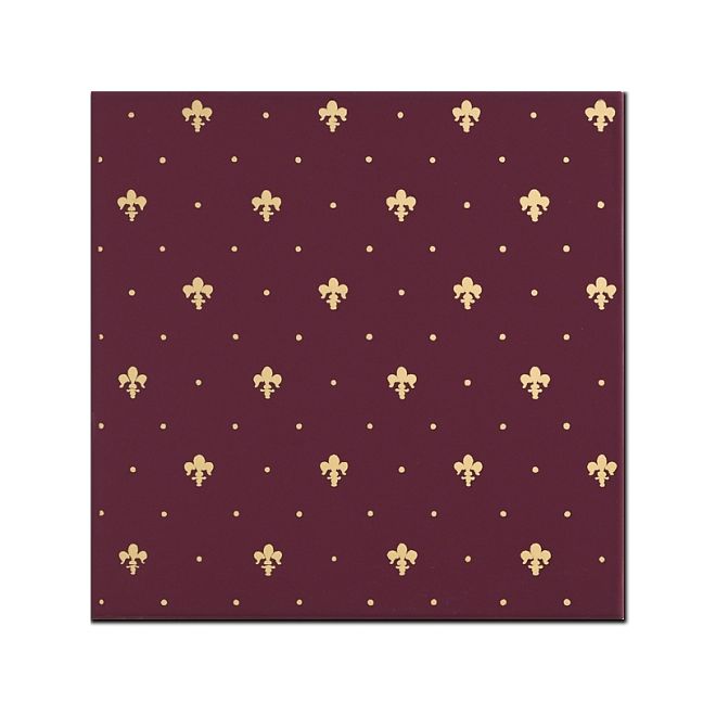 Керамическая плитка Petrachers Grand Elegance Giglio Oro Su Bordeaux Luc 20x20