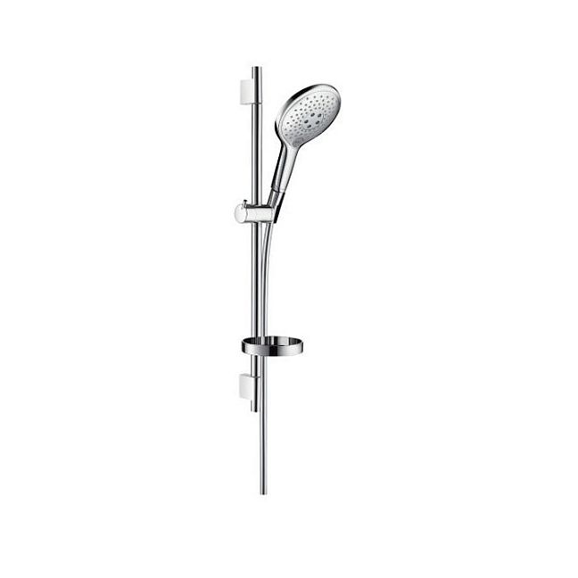 Душевой гарнитур Hansgrohe Raindance Select 150, ручной душ Raindance Select 150 3jet, штанга Unica’S Puro 650 мм, шланг Isiflex 1600 мм, мыльница Casetta&am