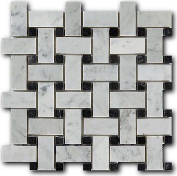 Мозаика Art&Natura Basket Weave Bianco + Nero 30,5x30,5